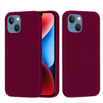 Custodia per telefono in silicone tinta unita, For iPhone 15 Pro, For iPhone 15 Plus