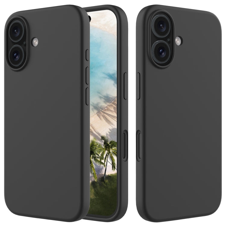 Custodia per telefono in silicone tinta unita, For iPhone 16 Pro, For iPhone 16 Plus