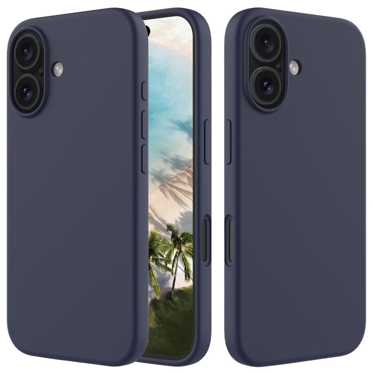Custodia per telefono in silicone tinta unita, For iPhone 16 Pro, For iPhone 16 Plus