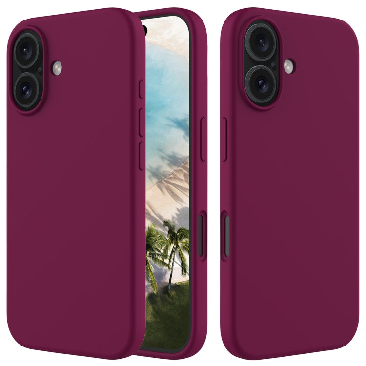Custodia per telefono in silicone tinta unita, For iPhone 16 Pro, For iPhone 16 Plus