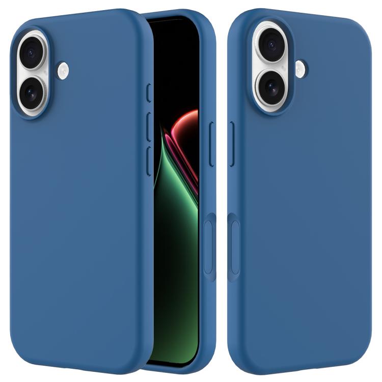 Custodia per telefono in silicone tinta unita, For iPhone 16 Pro, For iPhone 16 Plus