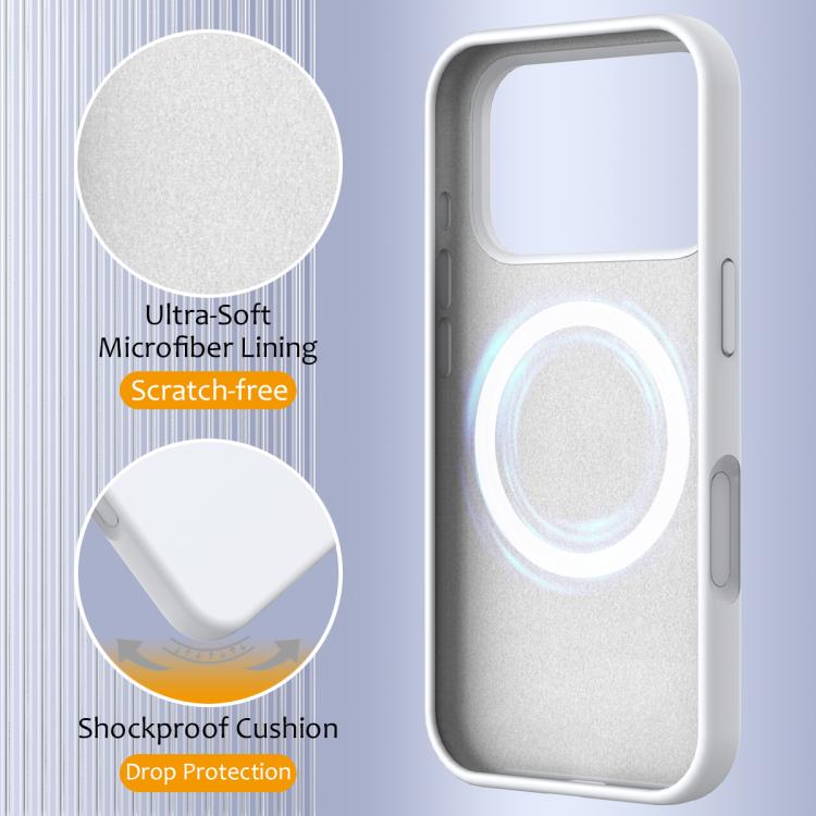 Custodia silicone antiurto per iPhone 17 Pro MagSafe