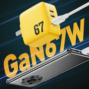 Caricatore GaN 67W USB-C e USB per smartphone