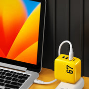 Caricatore GaN 67W USB-C e USB per smartphone