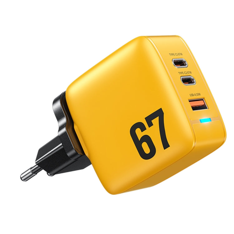 Caricatore GaN 67W USB-C e USB per smartphone