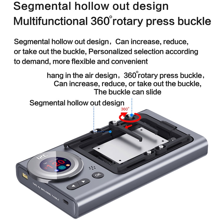 Piattaforma di riscaldamento a strati centrali per scheda madre intelligente i2C T20 per iPhone serie X-13, i2C T20 For iPhone X-13 Series