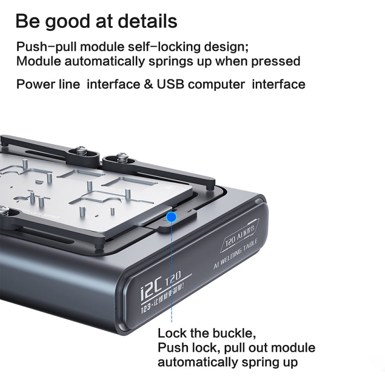 Piattaforma di riscaldamento a strati centrali per scheda madre intelligente i2C T20 per iPhone serie X-13, i2C T20 For iPhone X-13 Series