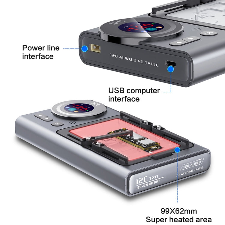 Piattaforma di riscaldamento a strati centrali per scheda madre intelligente i2C T20 per iPhone serie X-13, i2C T20 For iPhone X-13 Series