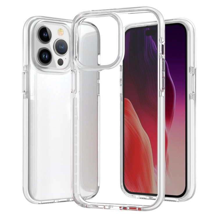 Custodia TPU bicolore trasparente per iPhone 15 Pro Max