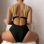 Costume intero bikini donna tinta unita sexy, S, M, L, XL