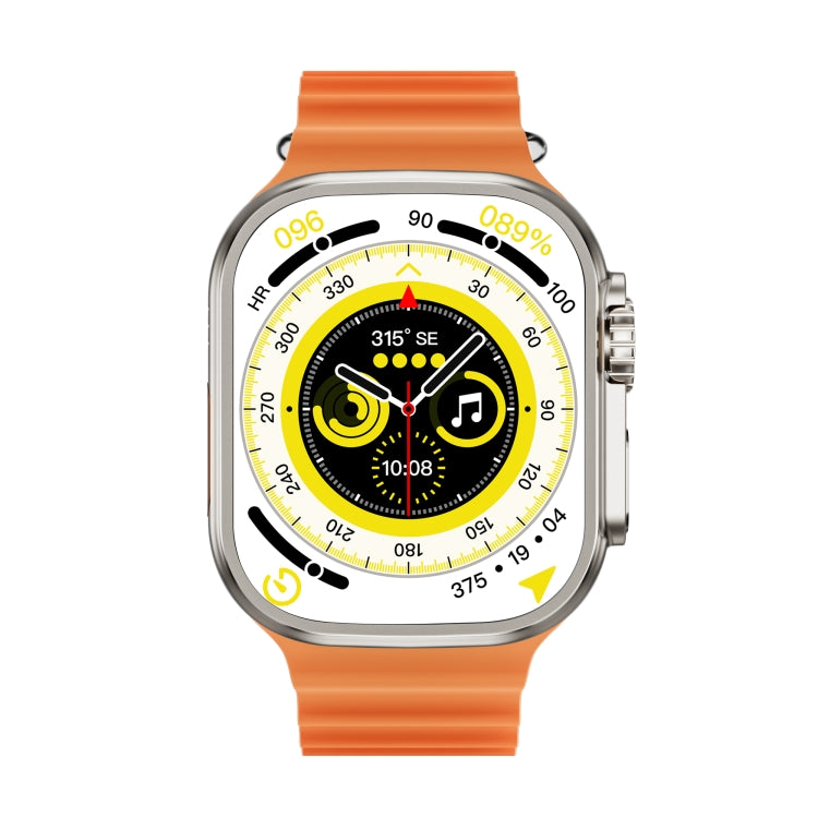 WS-E9 Ultra 2,2 pollici IP67 Orologio intelligente con cinturino in silicone impermeabile con fibbia in metallo, supporto frequenza cardiaca / NFC, Metal Buckle Ocean Silicone Band (Black), Metal Buckle Ocean Silicone Band (Orange)                     ...