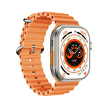 WS-E9 Ultra 2,2 pollici IP67 Orologio intelligente con cinturino in silicone impermeabile con fibbia in metallo, supporto frequenza cardiaca / NFC, Metal Buckle Ocean Silicone Band (Black), Metal Buckle Ocean Silicone Band (Orange)                     ...