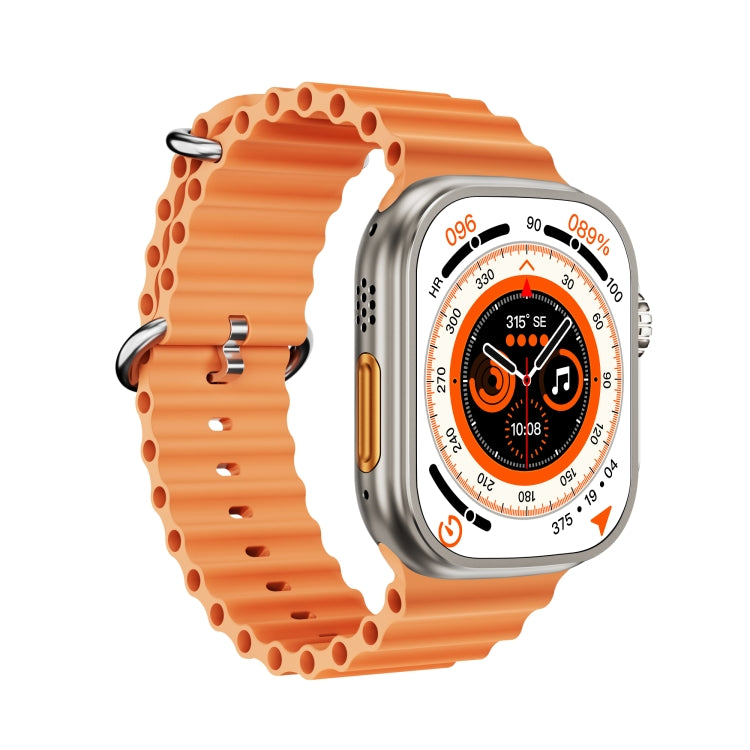 WS-E9 Ultra 2,2 pollici IP67 Orologio intelligente con cinturino in silicone impermeabile con fibbia in metallo, supporto frequenza cardiaca / NFC, Metal Buckle Ocean Silicone Band (Black), Metal Buckle Ocean Silicone Band (Orange)                     ...