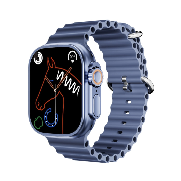 WS-E9 Ultra 2,2 pollici IP67 Orologio intelligente con cinturino in silicone impermeabile con fibbia in metallo, supporto frequenza cardiaca / NFC, Metal Buckle Ocean Silicone Band (Black), Metal Buckle Ocean Silicone Band (Orange)                     ...