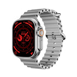WS-E9 Ultra 2,2 pollici IP67 Orologio intelligente con cinturino in silicone impermeabile con fibbia in metallo, supporto frequenza cardiaca / NFC, Metal Buckle Ocean Silicone Band (Black), Metal Buckle Ocean Silicone Band (Orange)                     ...