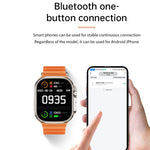 WS-E9 Ultra 2,2 pollici IP67 Orologio intelligente con cinturino in silicone impermeabile con fibbia in metallo, supporto frequenza cardiaca / NFC, Metal Buckle Ocean Silicone Band (Black), Metal Buckle Ocean Silicone Band (Orange)                     ...