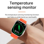 WS-E9 Ultra 2,2 pollici IP67 Orologio intelligente con cinturino in silicone impermeabile con fibbia in metallo, supporto frequenza cardiaca / NFC, Metal Buckle Ocean Silicone Band (Black), Metal Buckle Ocean Silicone Band (Orange)                     ...