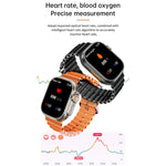WS-E9 Ultra 2,2 pollici IP67 Orologio intelligente con cinturino in silicone impermeabile con fibbia in metallo, supporto frequenza cardiaca / NFC, Metal Buckle Ocean Silicone Band (Black), Metal Buckle Ocean Silicone Band (Orange)                     ...