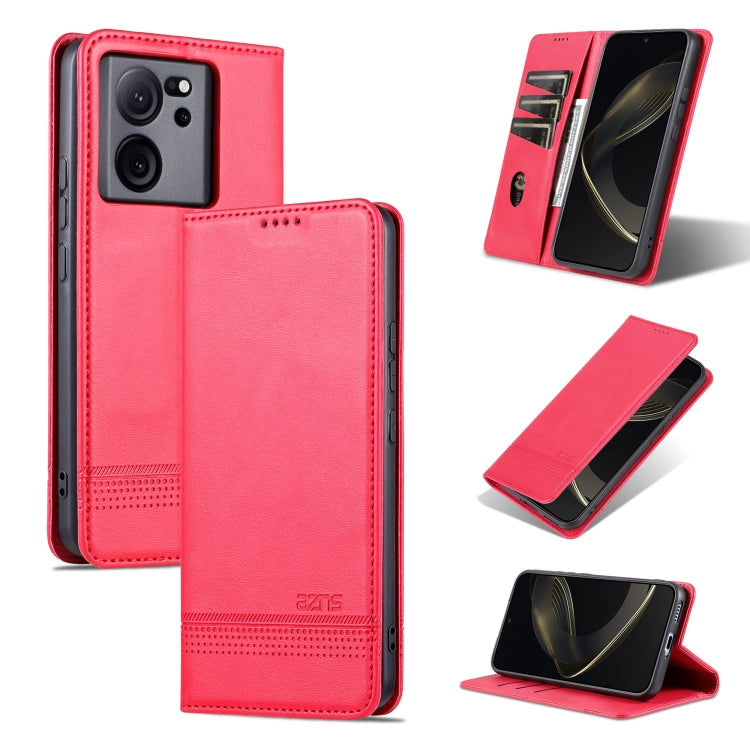 AZNS Custodia per telefono in pelle a conchiglia con struttura in vitello magnetico, For Xiaomi Redmi K60 Ultra/Mi 13T/13T Pro, For Xiaomi Redmi K70/K70 Pro, For Xiaomi Redmi 12 4G, For Xiaomi Redmi Note 12S