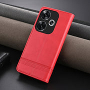AZNS Custodia per telefono in pelle a conchiglia con struttura in vitello magnetico, For Xiaomi Redmi Turbo 3, For Xiaomi Redmi Note 13 Pro 4G, For Xiaomi Redmi Note 13 4G, For Xiaomi Redmi K70E