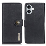 Custodia in pelle orizzontale con cavalletto per iPhone 16 e 15