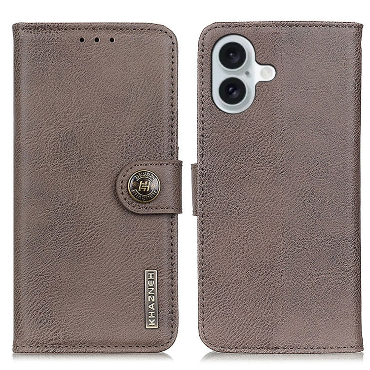 Custodia in pelle orizzontale con cavalletto per iPhone 16 e 15