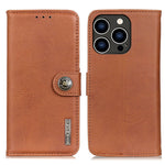 Custodia in pelle orizzontale con cavalletto per iPhone 16 e 15