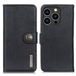 Custodia in pelle orizzontale con cavalletto per iPhone 16 e 15