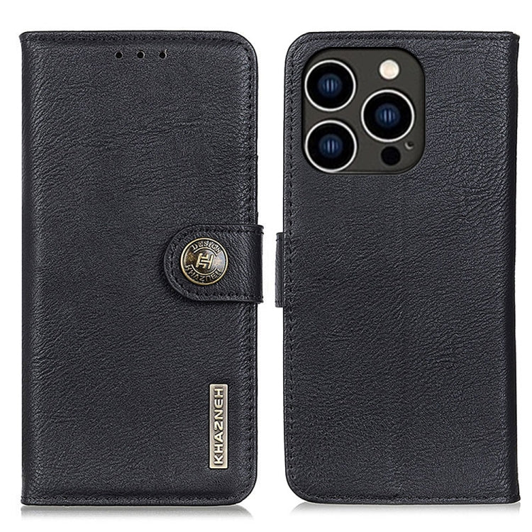 Custodia in pelle orizzontale con cavalletto per iPhone 16 e 15