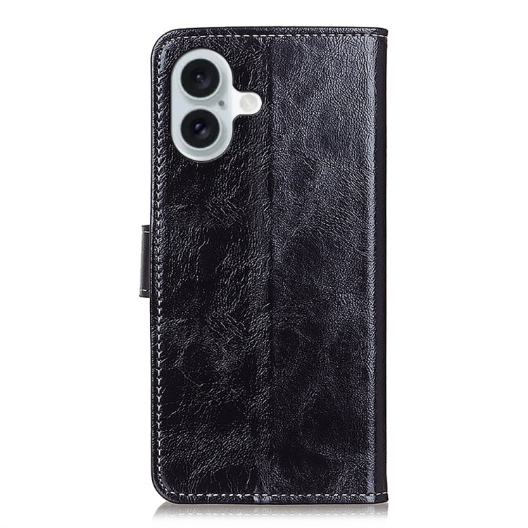 Custodia per cellulare in pelle a vibrazione orizzontale con struttura retrò Crazy Horse, For iPhone 16, For iPhone 15 Pro Max, For iPhone 15 Pro, For iPhone 15 Plus