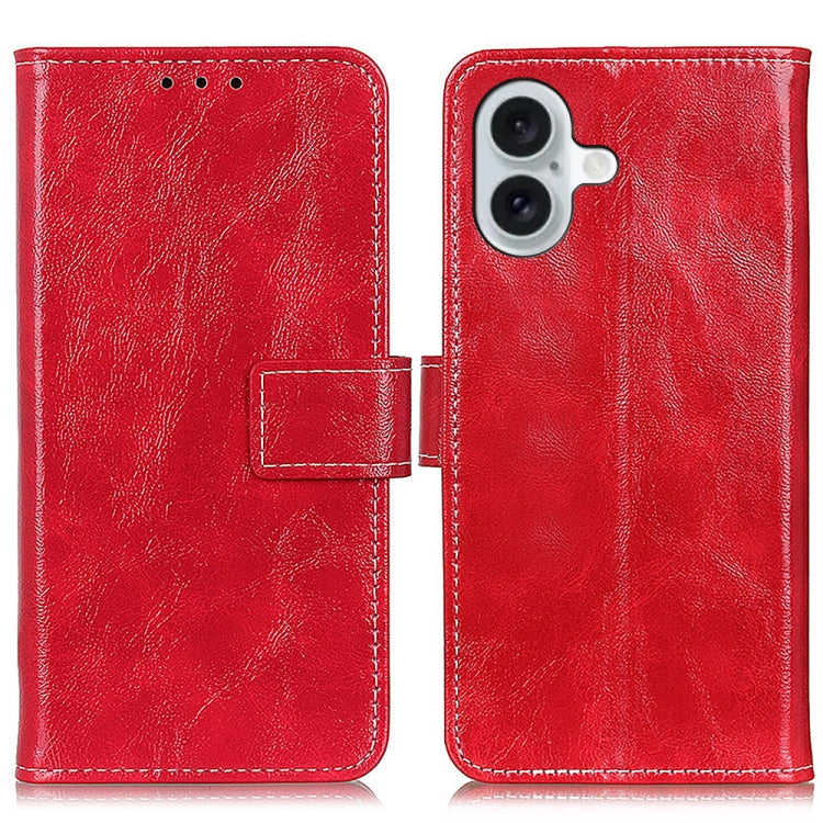Custodia per cellulare in pelle a vibrazione orizzontale con struttura retrò Crazy Horse, For iPhone 16, For iPhone 15 Pro Max, For iPhone 15 Pro, For iPhone 15 Plus