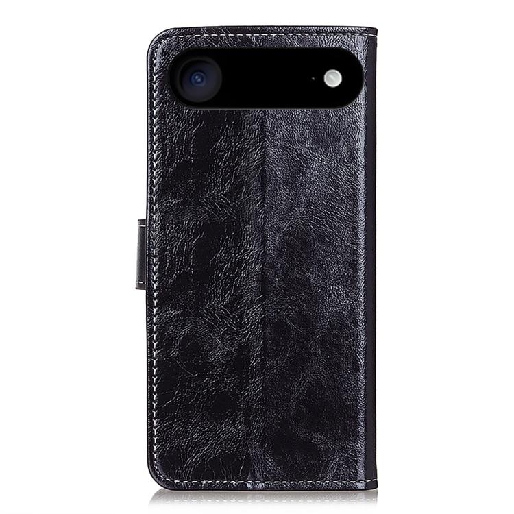 Custodia per cellulare in pelle a vibrazione orizzontale con struttura retrò Crazy Horse, iPhone 16e, For iPhone 15 Pro Max, For iPhone 15 Pro, For iPhone 15 Plus