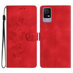 Custodia per telefono in pelle con motivo a farfalla in rilievo, For TCL 405 / 406 / 408, For TCL 40 SE