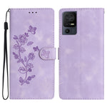 Custodia per telefono in pelle con motivo a farfalla in rilievo, For TCL 405 / 406 / 408, For TCL 40 SE