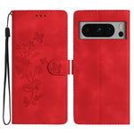 Custodia per telefono in pelle con motivo a farfalla in rilievo, For Google Pixel 9a, For Google Pixel 8 Pro, For Google Pixel 8, For Google Pixel 7a