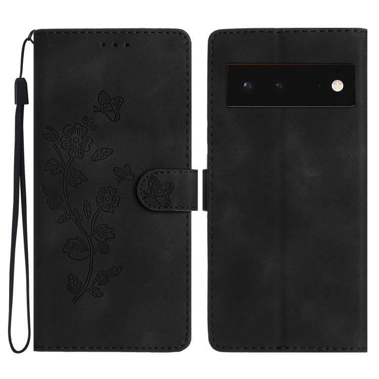 Custodia per telefono in pelle con motivo a farfalla in rilievo, For Google Pixel 6