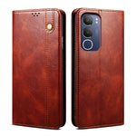 Custodia per telefono in pelle con trama di cavallo pazzo in cera d'olio, For vivo S20 5G, For vivo S20 Pro 5G, For vivo Y19s 4G, For vivo X200, For vivo X200 Pro mini, For vivo X200 Pro