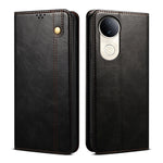 Custodia per telefono in pelle con trama di cavallo pazzo in cera d'olio, For vivo S20 5G, For vivo S20 Pro 5G, For vivo Y19s 4G, For vivo X200, For vivo X200 Pro mini, For vivo X200 Pro