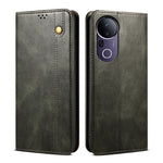 Custodia per telefono in pelle con trama di cavallo pazzo in cera d'olio, For vivo S20 5G, For vivo S20 Pro 5G, For vivo Y19s 4G, For vivo X200, For vivo X200 Pro mini, For vivo X200 Pro