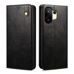Custodia per telefono in pelle con trama di cavallo pazzo in cera d'olio, For vivo X300 Pro, For vivo X300, For vivo V60 5G, For vivo S30 Pro mini, For vivo X200 Ultra, For vivo V50