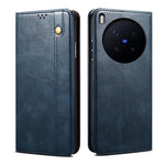 Custodia per telefono in pelle con trama di cavallo pazzo in cera d'olio, For vivo X300 Pro, For vivo X300, For vivo V60 5G, For vivo S30 Pro mini, For vivo X200 Ultra, For vivo V50