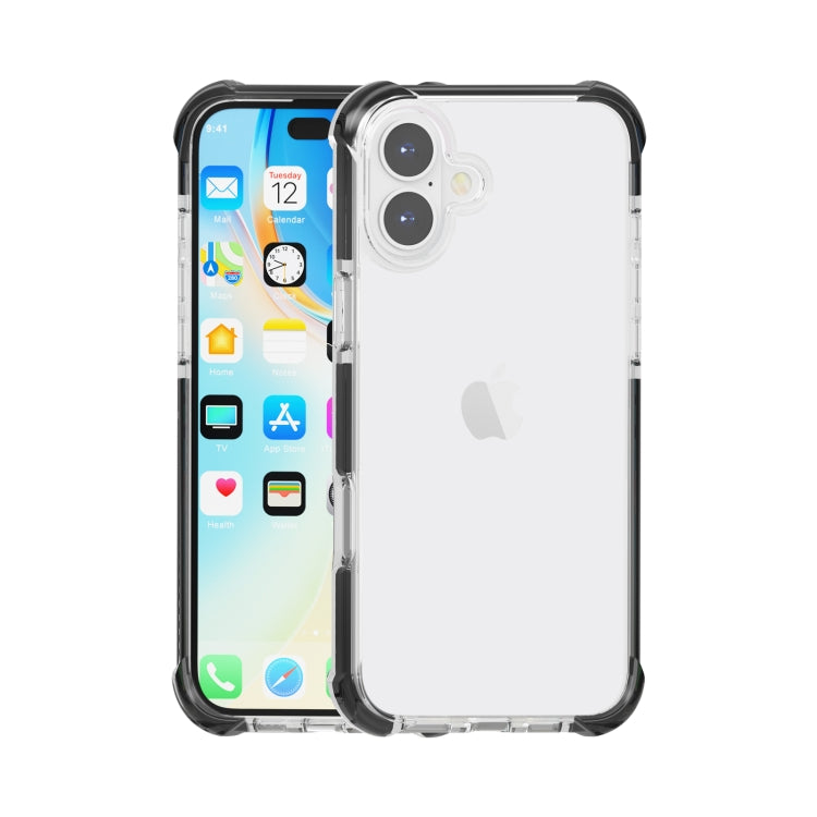 Custodia TPU antiurto con angoli rinforzati per iPhone 16 Plus