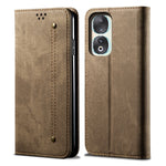 Custodia per telefono in pelle Flip Texture denim, For Honor X8 5G / X6 4G Foreign, For Honor 90 Pro, For Honor 90