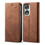 Custodia per telefono in pelle Flip Texture denim, For Honor X8 5G / X6 4G Foreign, For Honor 90 Pro, For Honor 90