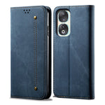 Custodia per telefono in pelle Flip Texture denim, For Honor X8 5G / X6 4G Foreign, For Honor 90 Pro, For Honor 90