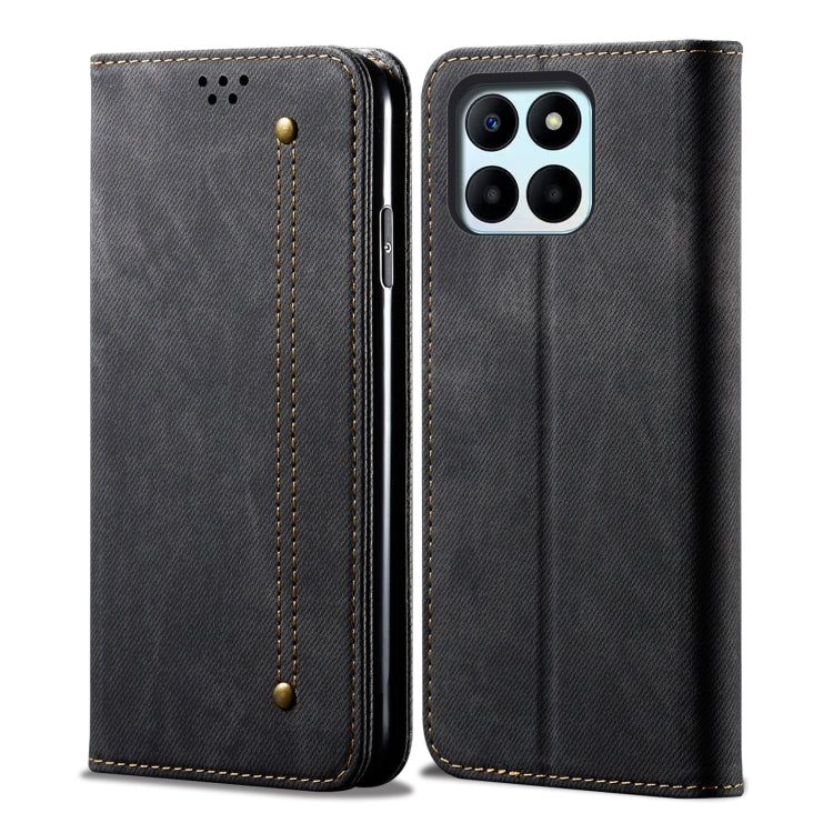 Custodia per telefono in pelle Flip Texture denim, For Honor X8 5G / X6 4G Foreign, For Honor 90 Pro, For Honor 90