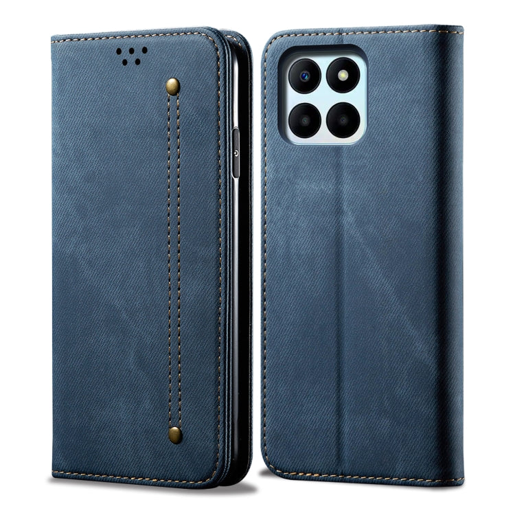 Custodia per telefono in pelle Flip Texture denim, For Honor X8 5G / X6 4G Foreign, For Honor 90 Pro, For Honor 90