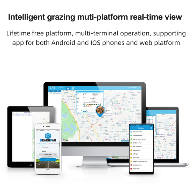 V44 Localizzatore GPS impermeabile per bovini e ovini a energia solare, V44 GPS Tracker