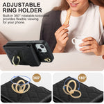 Custodia portafoglio per iPhone 13 Pro Max in pelle PU e TPU