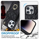 Custodia portafoglio con cordino per iPhone 11 Pro Max, 12, 12 Pr